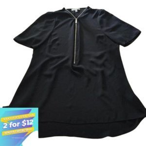 CHAUS Top, ladies size L, black in color with 1/4 zipper no pockets